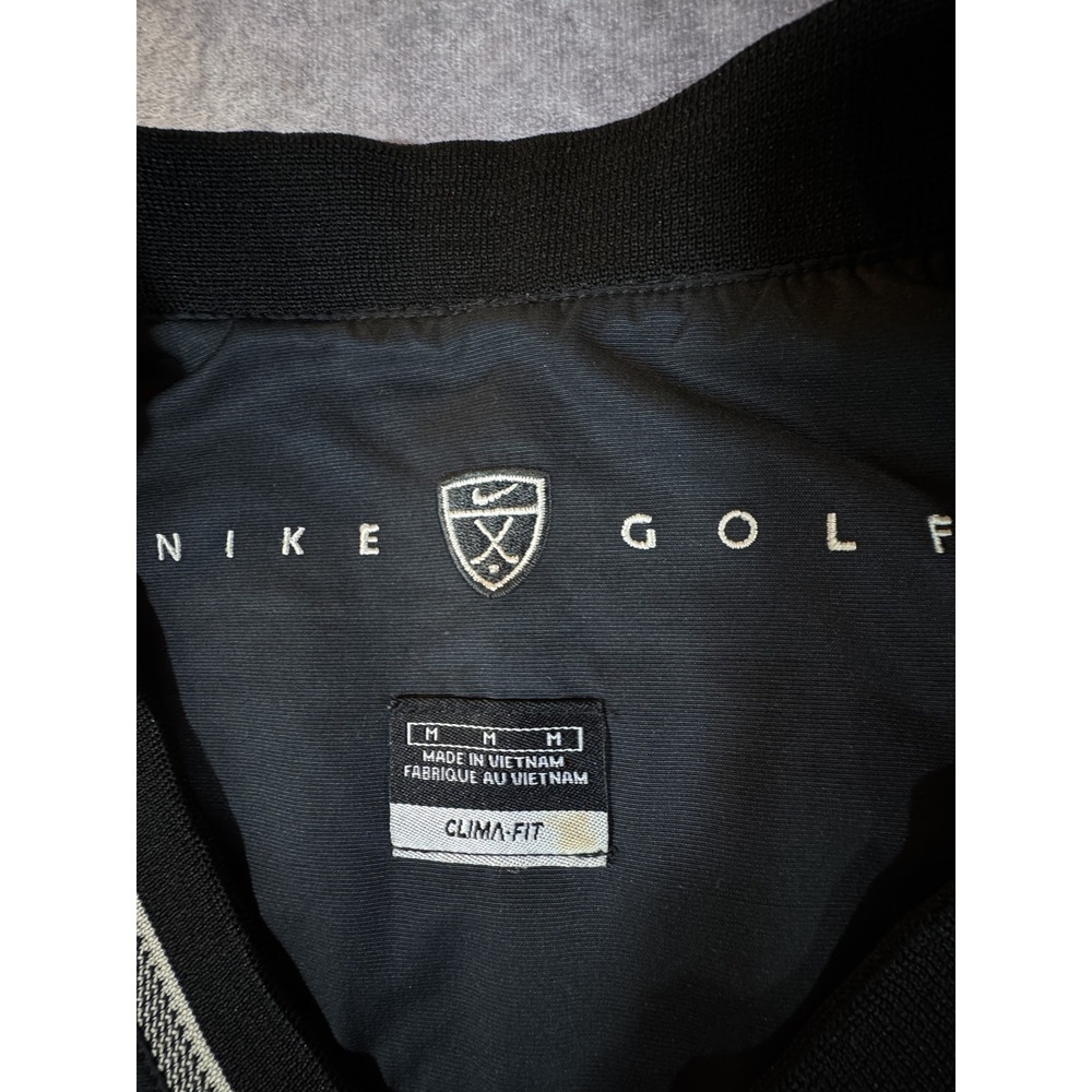 Nike Golf Clima-FIT Pullover Windbreaker Mens M Nixyaawii Golf Black V-Neck Zip - Picture 4 of 12